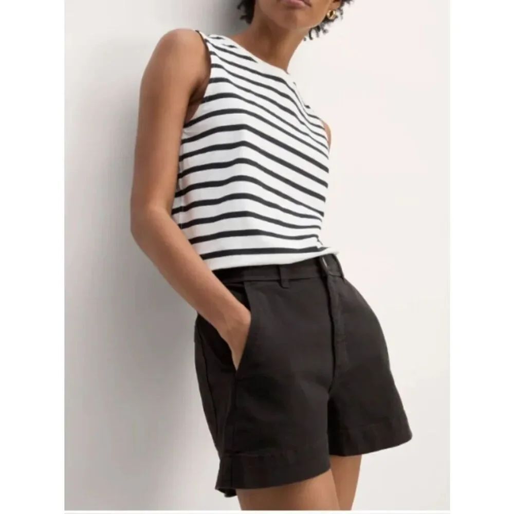 EUC EVERLANE The Organic Way-High® Shortie Short Black in Size 4
